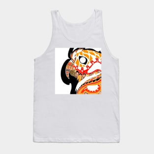 red orange parrot ecopop mexican guacamaya Tank Top